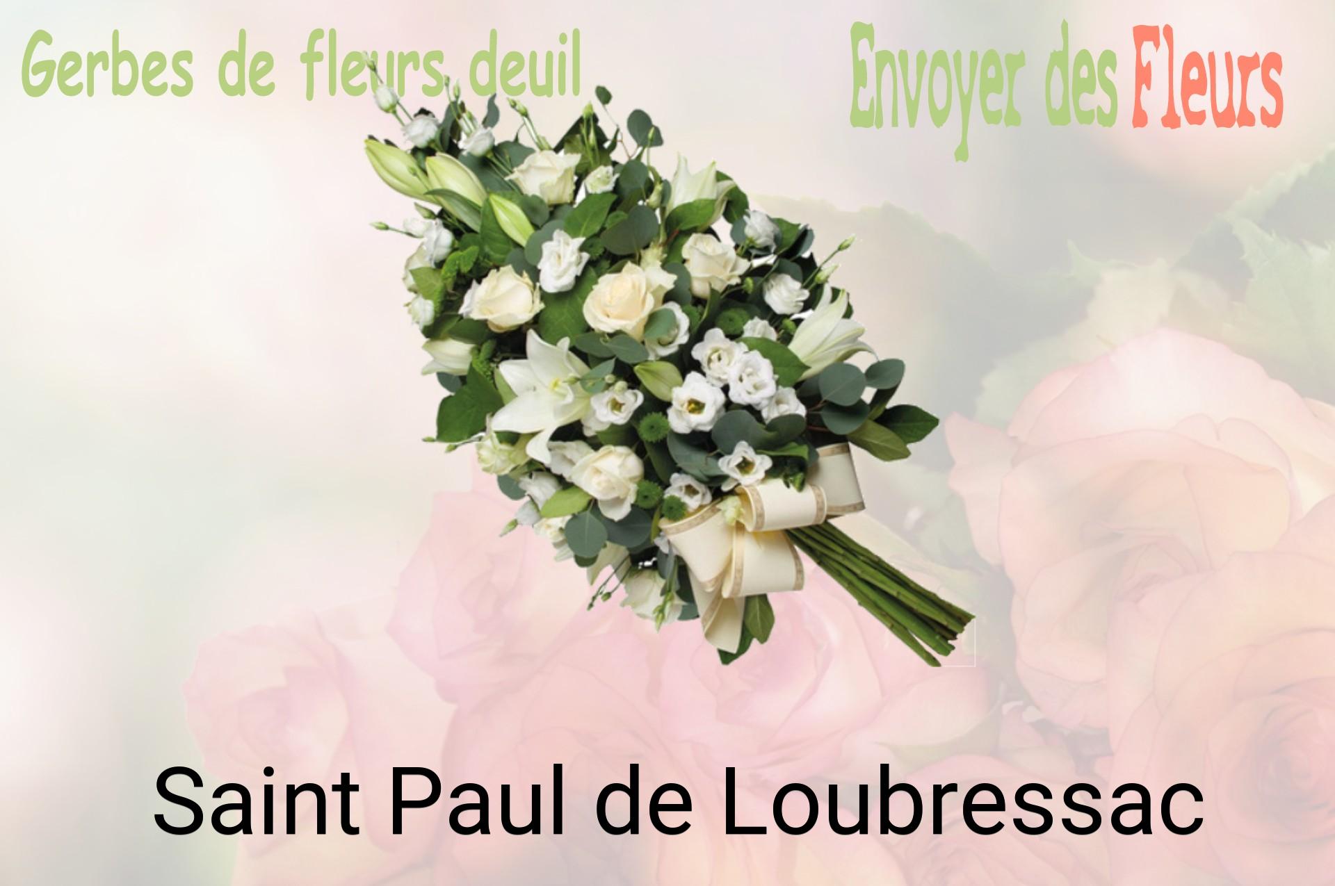 Gerbe de fleurs de deuil livrée à Saint-Paul-de-Loubressac